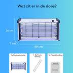 Muggenlamp tot 100m² - 30 Watt Vliegenvanger Elektrisch - 2M Snoer - Voor Binnen en Overdekte Buitenruimtes