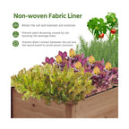Rigney Outdoor verhoogde plantenbak van sparrenhout met stoffen voering en afwateringsgaten