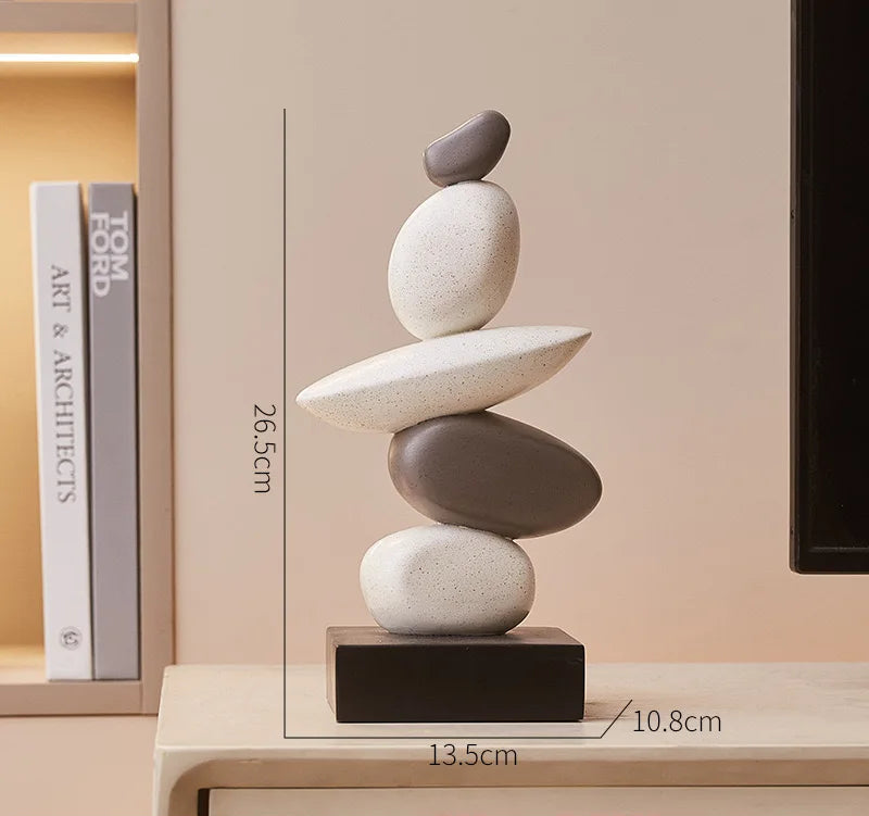 Modern Resin Abstract Sculpture, Nordic Desktop Home Decor Ornament