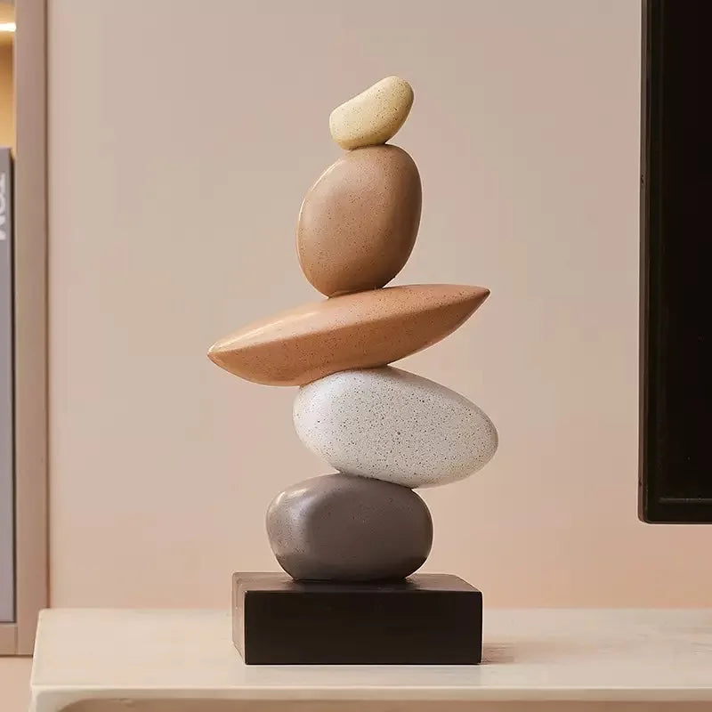 Modern Resin Abstract Sculpture, Nordic Desktop Home Decor Ornament