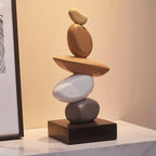 Modern Resin Abstract Sculpture, Nordic Desktop Home Decor Ornament