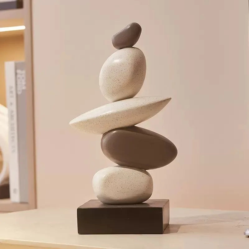 Modern Resin Abstract Sculpture, Nordic Desktop Home Decor Ornament